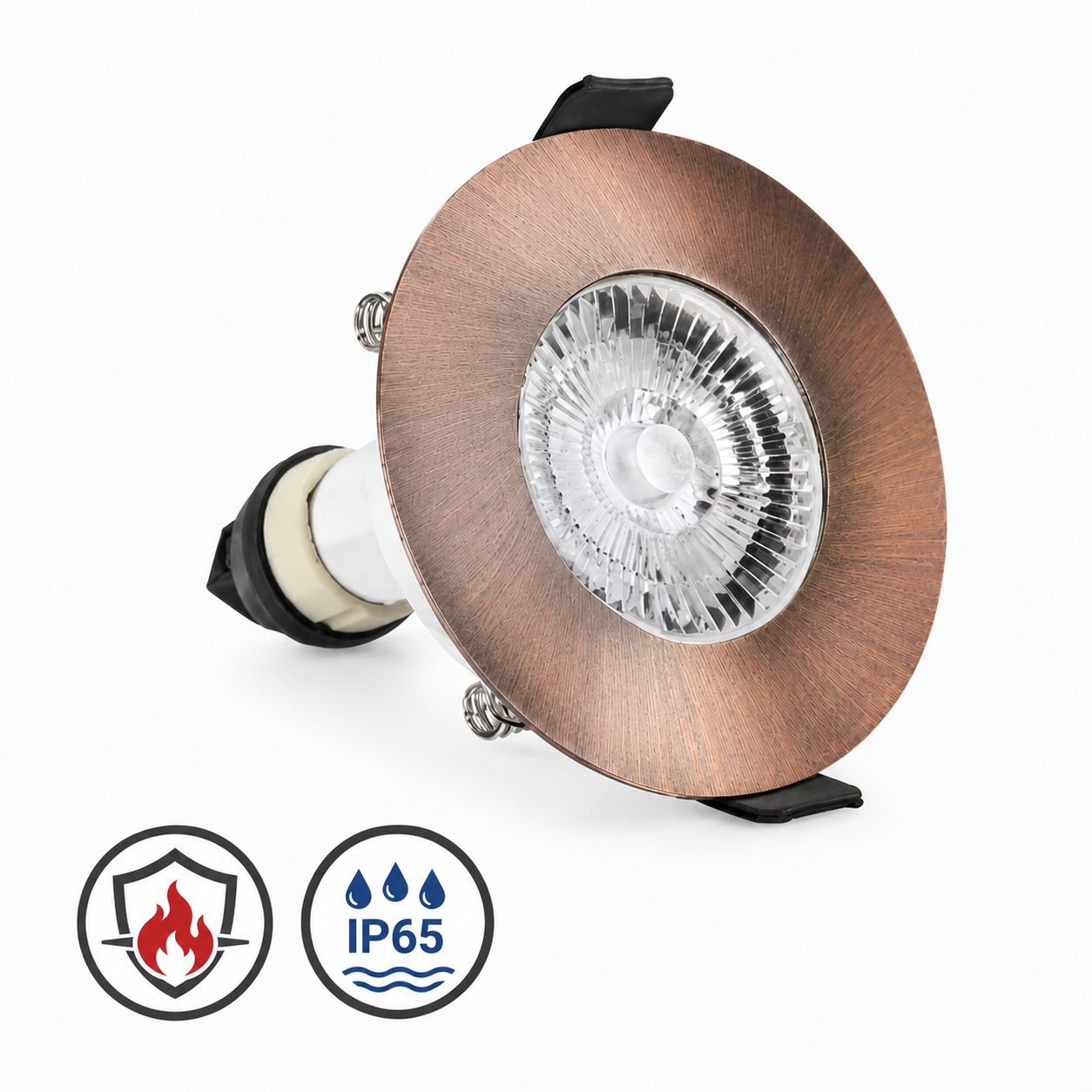 Lyora Brandwerende inbouwspotEvoFire IP65 koper - ILDLFR70D047